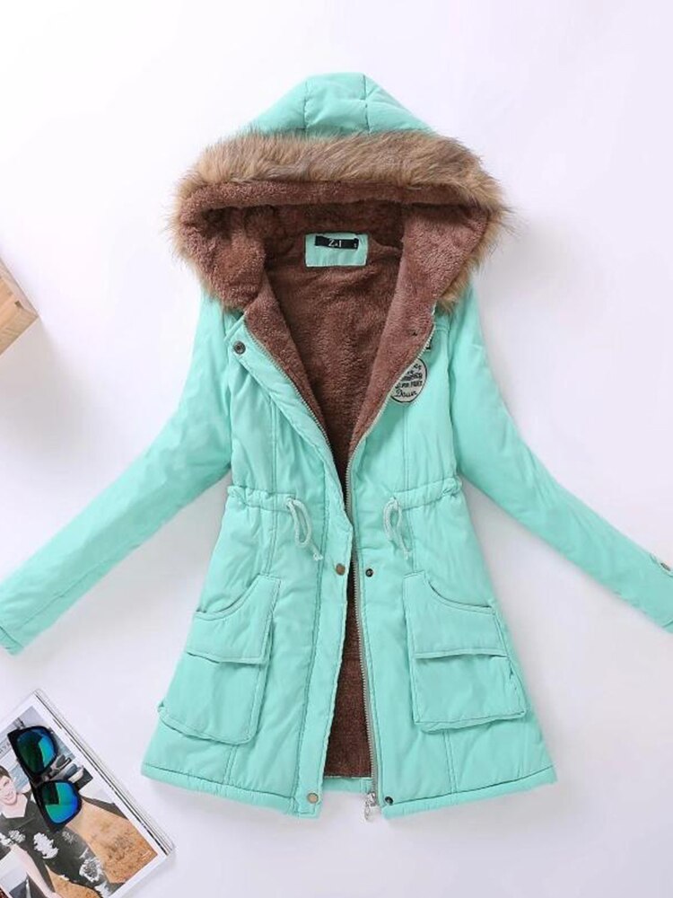 Bonnie - Vintage parkas med smal passform og dobbel knapping foran