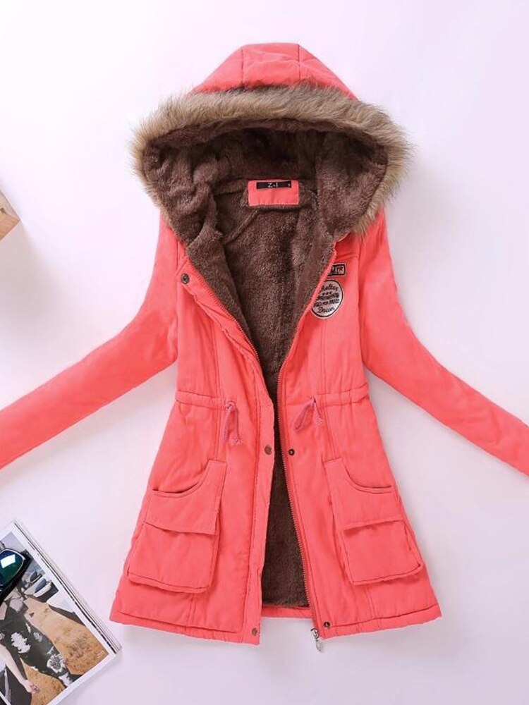 Bonnie - Vintage parkas med smal passform og dobbel knapping foran