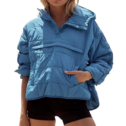 Rowan – Overdimensjonert Kåpe med Høy Krage med Halvglidelås Foran