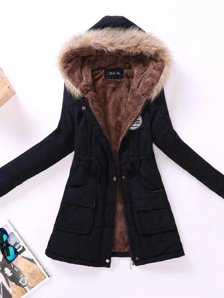 Bonnie - Vintage parkas med smal passform og dobbel knapping foran