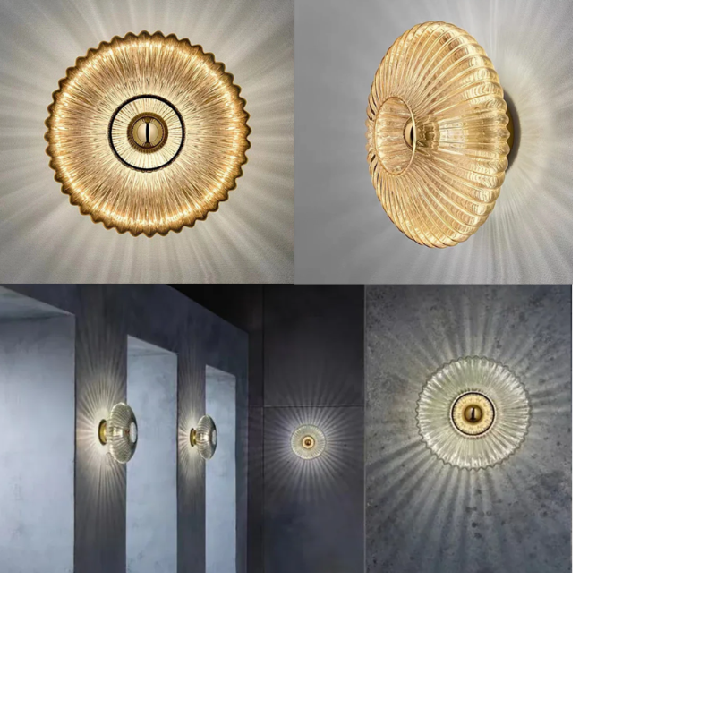 AuraFlow - Moderne vegglampe i glass med bølgende glød