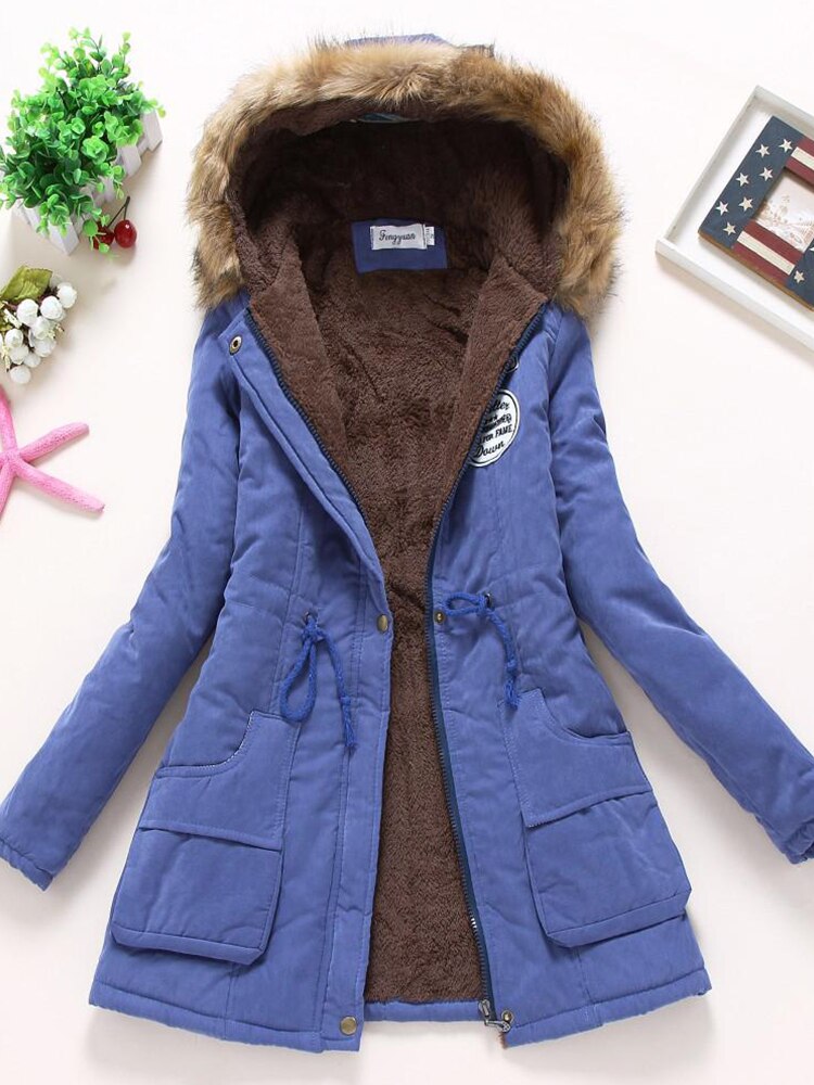 Bonnie - Vintage parkas med smal passform og dobbel knapping foran