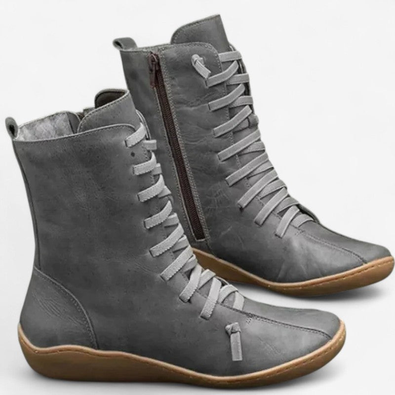 Annika – Snørestøvler med sidesglidelås