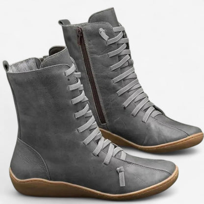 Annika – Snørestøvler med sidesglidelås