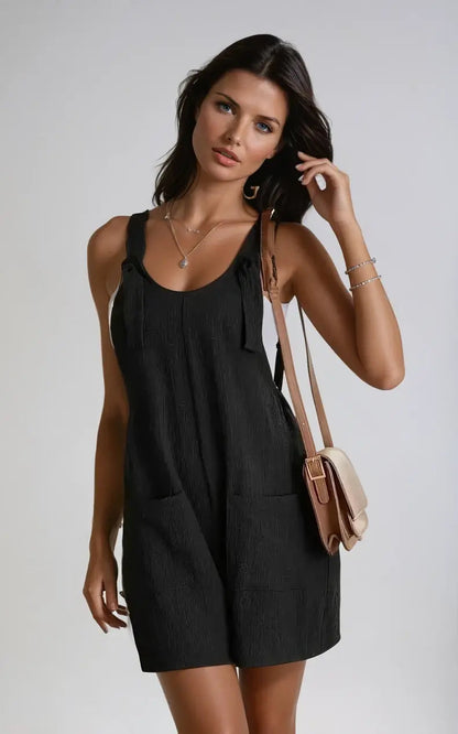 Julia - Jumpsuit med avslappet passform med justerbare buestropper