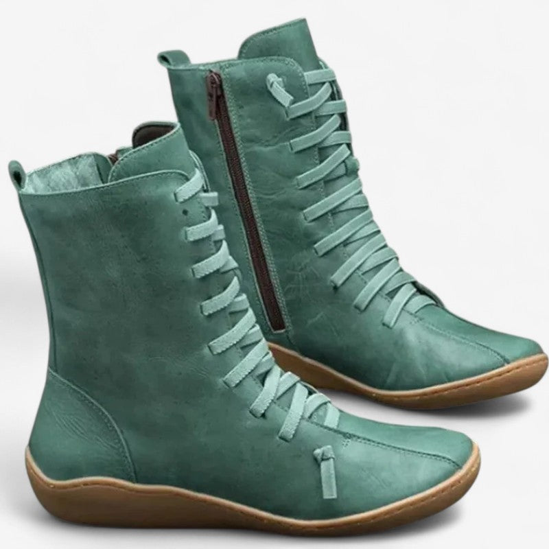 Annika – Snørestøvler med sidesglidelås