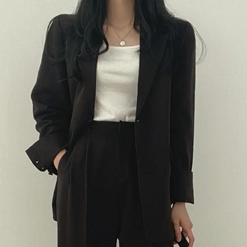 Emma - Skreddersydd blazer og vidde buksesett