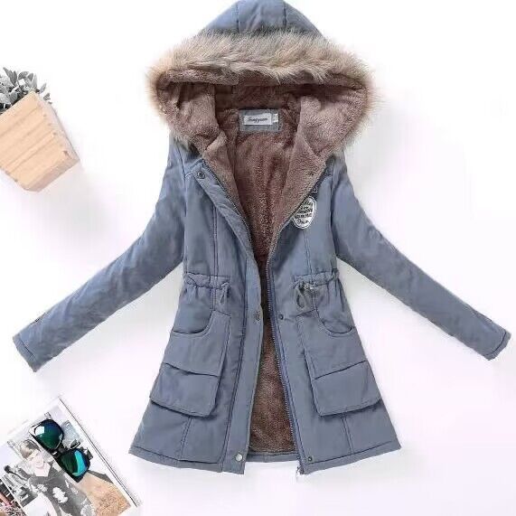 Bonnie - Vintage parkas med smal passform og dobbel knapping foran