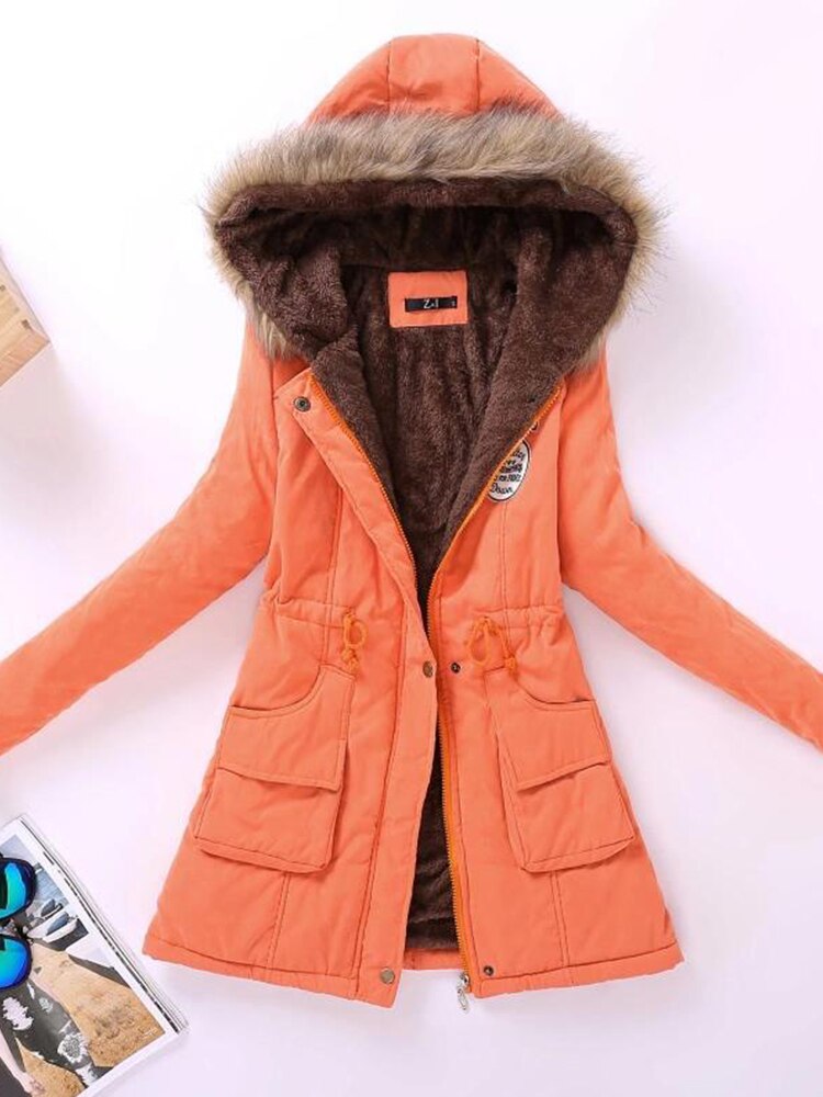 Bonnie - Vintage parkas med smal passform og dobbel knapping foran