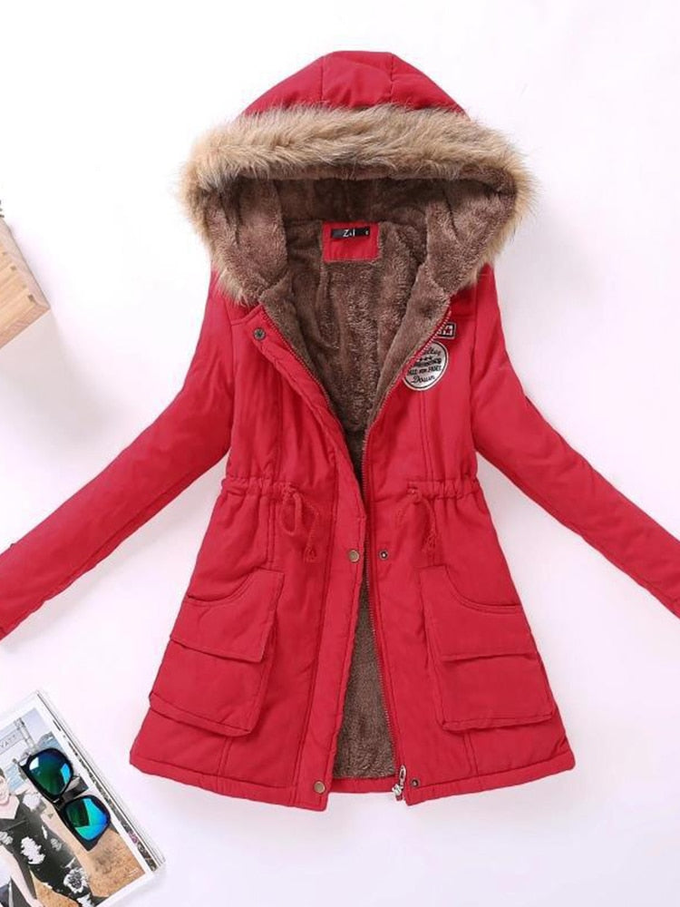 Bonnie - Vintage parkas med smal passform og dobbel knapping foran