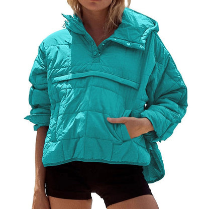 Rowan – Overdimensjonert Kåpe med Høy Krage med Halvglidelås Foran