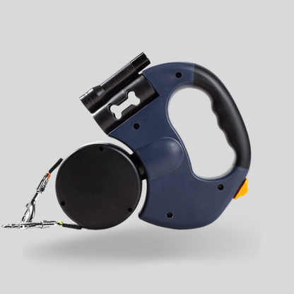 DuoLeash - Dobbelt multifunksjonelt hundebånd med lommelykt