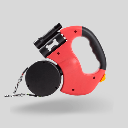 DuoLeash - Dobbelt multifunksjonelt hundebånd med lommelykt