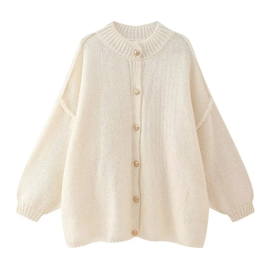 Abigail - Oversized cardigan med knappelukking og vide ermer