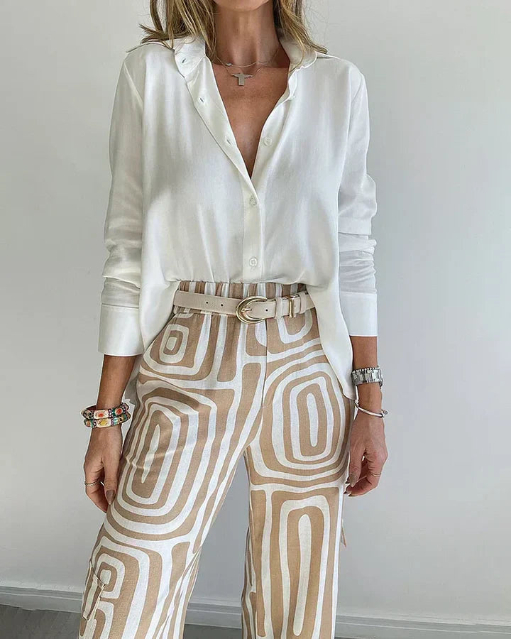 Lila - Elegant Bukse Med Høy Midje