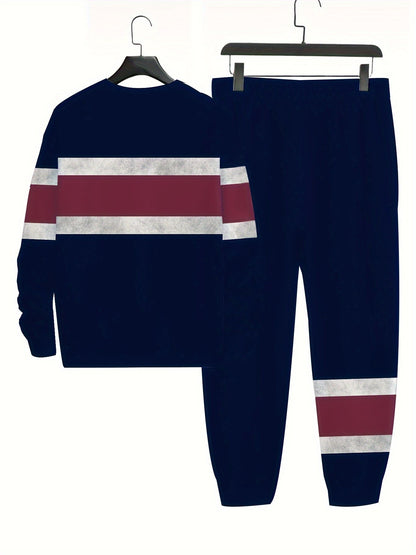 Ansel - Uformell treningsdress med genser med rund hals og treningsbukse