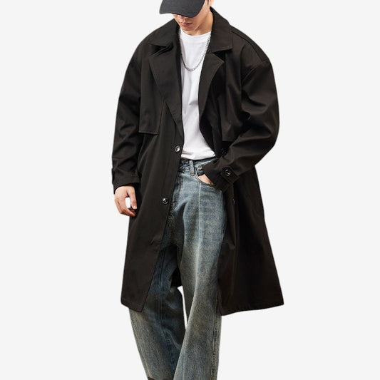 Jesse – Langermet trenchcoat med lommer