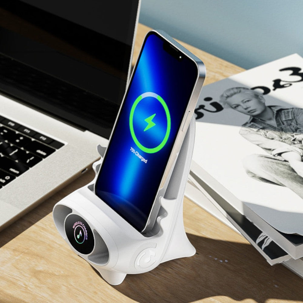 ChargeDock – Trådløs Lader med Mobilstativ