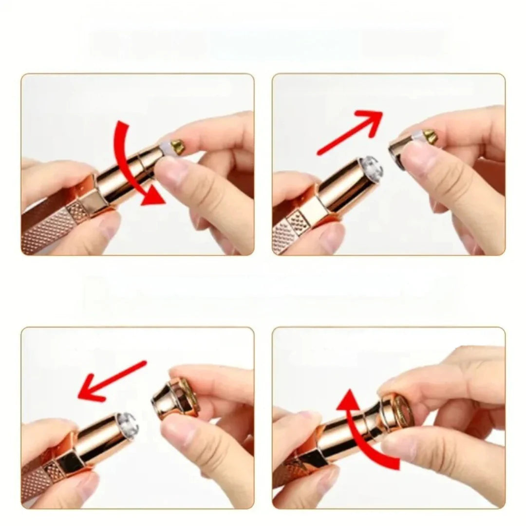 GlamTrim - 2-i-1 oppladbar øyenbryns- og hårtrimmer for presis trimming