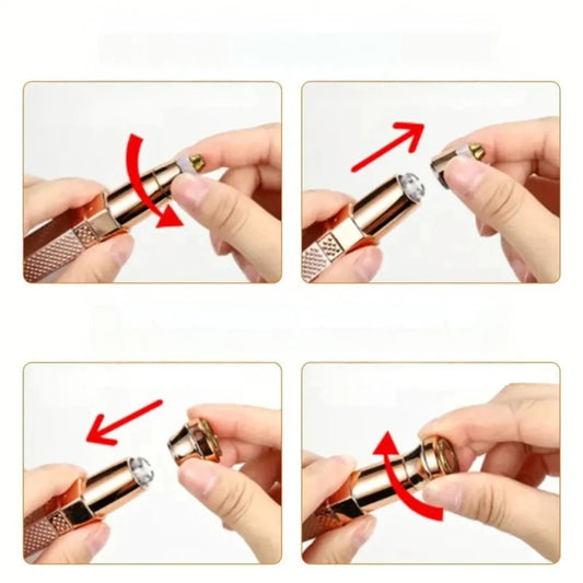 GlamTrim - 2-i-1 oppladbar øyenbryns- og hårtrimmer for presis trimming
