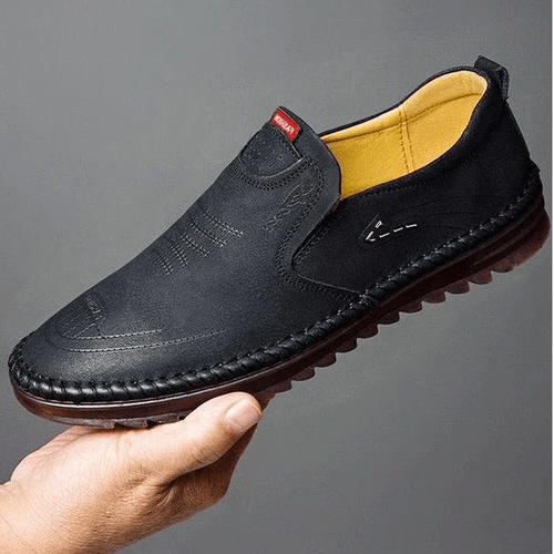 Brian - Slip-on-sko med dekorative sømmer og mønstre