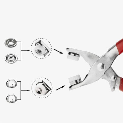 SnapEase - Ergonomisk tang for enkel montering av trykknapper i håndverksfaget