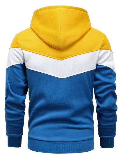 Louis - Casual Langermet Hettegenser med Snor og Lommer