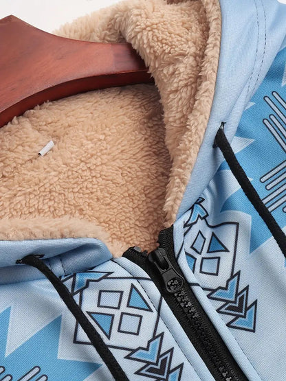 Anselm - Langermet Fleecefôret Hettejakke med Glidelås