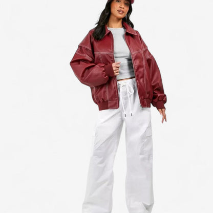 Noreva – Jakke med Slagkrage og Glidelåslukking