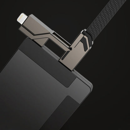 FlexiCharge – 4 i 1 Laderkabel med Anti Tangle Flat Design