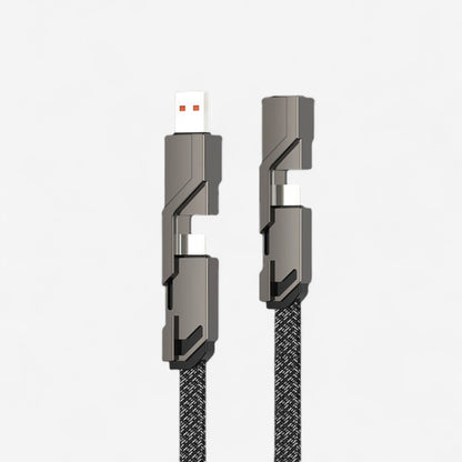 FlexiCharge – 4 i 1 Laderkabel med Anti Tangle Flat Design