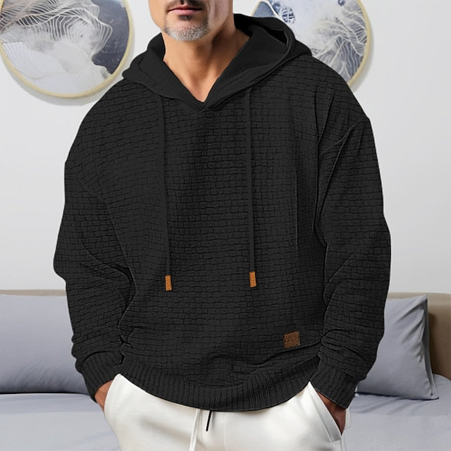 Axel - Avslappet Langermet Hoodie Med Justerbar Snor