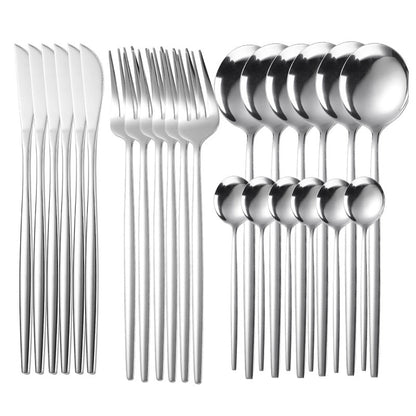 SterloLux - 24-delers moderne bestikksett for elegante middager