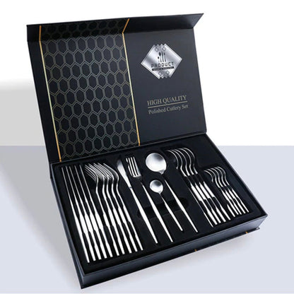 SterloLux - 24-delers moderne bestikksett for elegante middager
