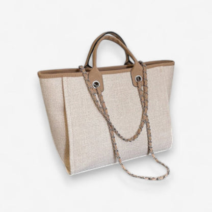 Fenna – Stor Rektangulær Toteveske med Kjedestropp