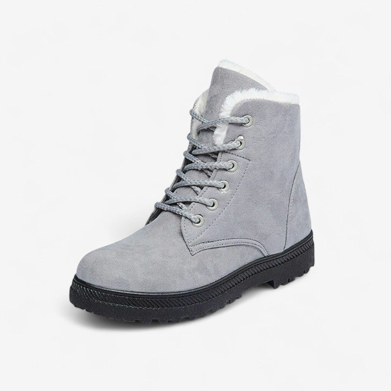 Sonya - Rundtå Støvler med Snøring og Sklisikker Såle