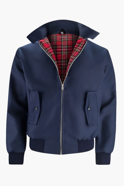 Lukas - Stilfull og Varm Langermet Bomberjakke med Glidelås og Praktiske Lommer