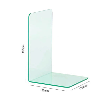 PureStack - Elegant og Sklisikker Klar Akryl Bokstøtte Organizer for Hjemmet og Kontoret