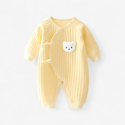 TinySteps – Babyromper med Lange Ermer og Ribbestruktur