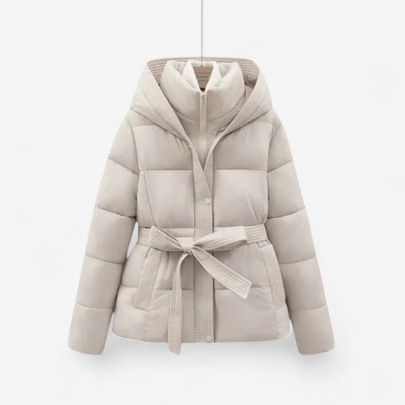 Tonje – Parkasjakke med Belte og Glidelås