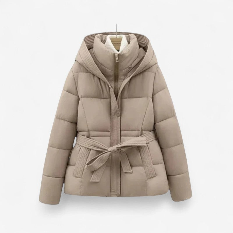 Tonje – Parkasjakke med Belte og Glidelås