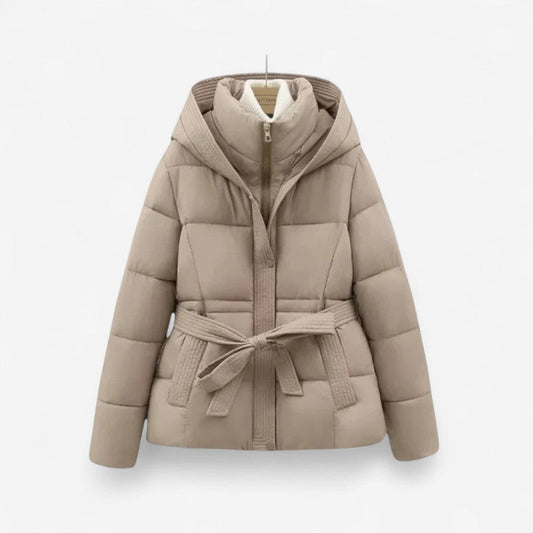 Tonje – Parkasjakke med Belte og Glidelås