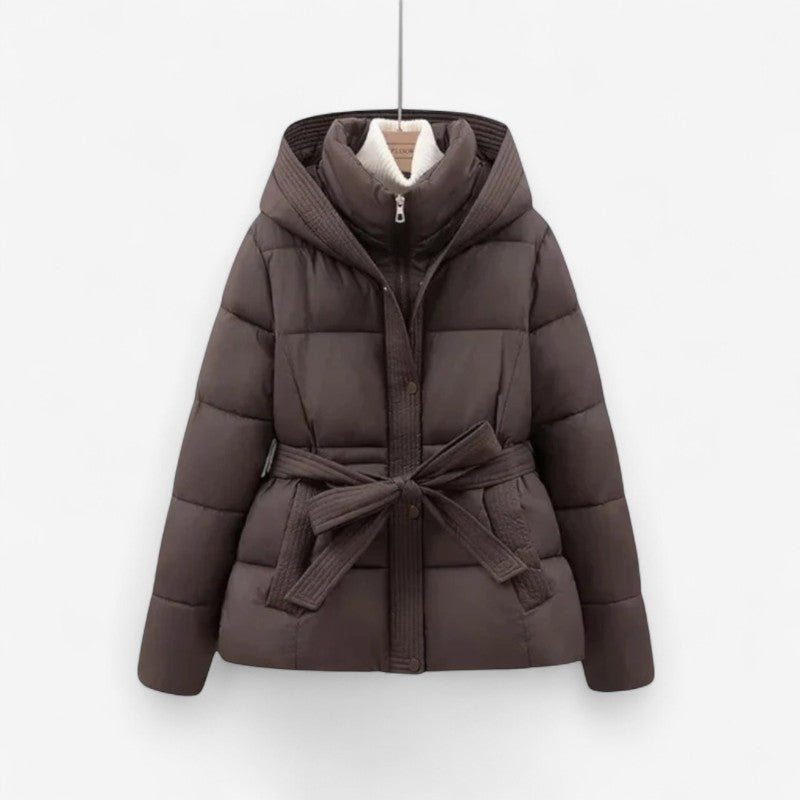 Tonje – Parkasjakke med Belte og Glidelås