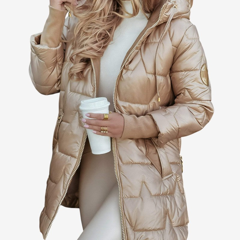 Maria – Langermet jakke med justerbar hette og lommer