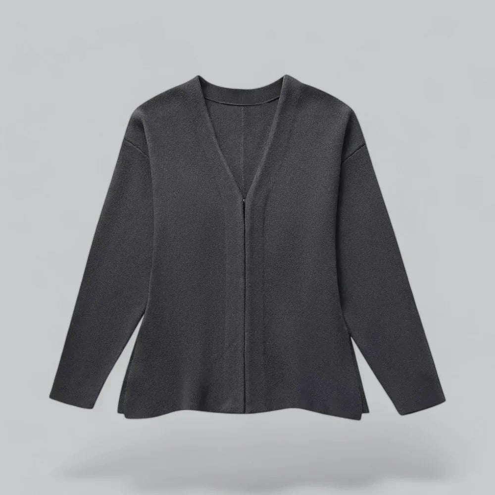 Jasmine - Flatterende cardigan med V-hals, lange ermer og allsidig passform