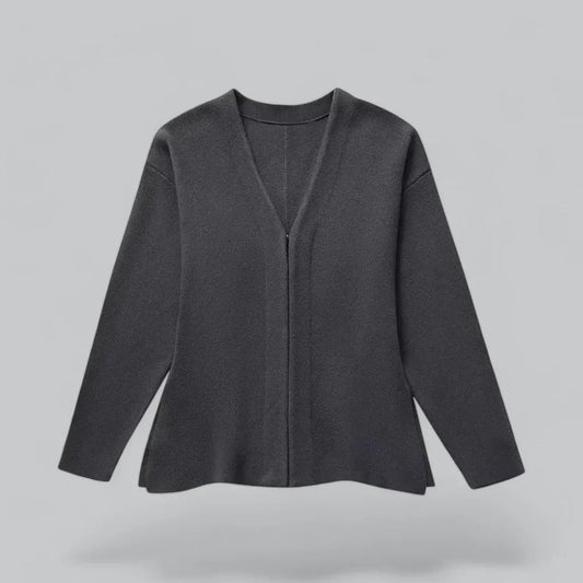 Jasmine - Flatterende cardigan med V-hals, lange ermer og allsidig passform