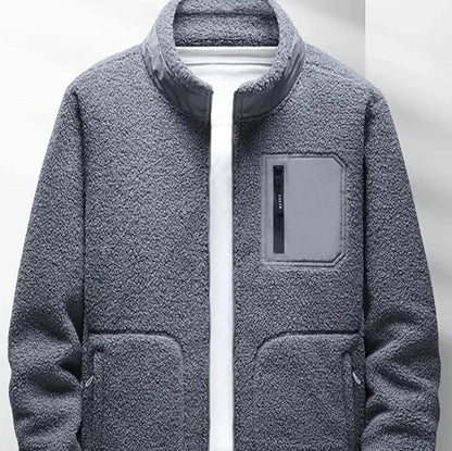 Berengar - Langermet, fleecefôret jakke med glidelås og lommer