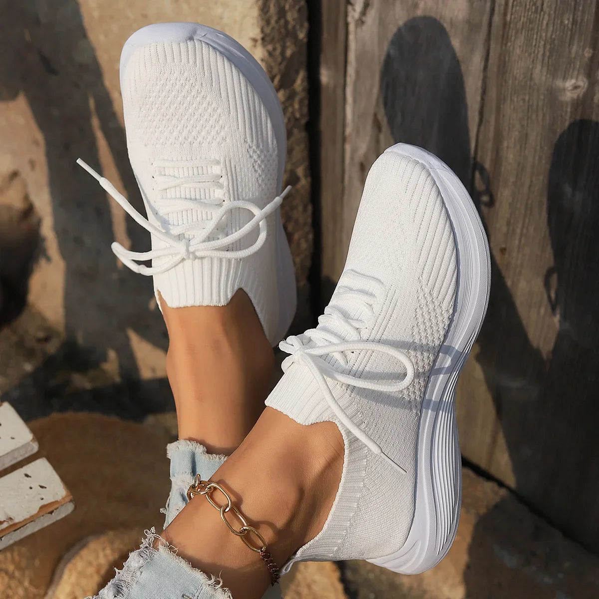 Olivia - Hybrid joggesko med snøring og slip-on med lettvektssåle