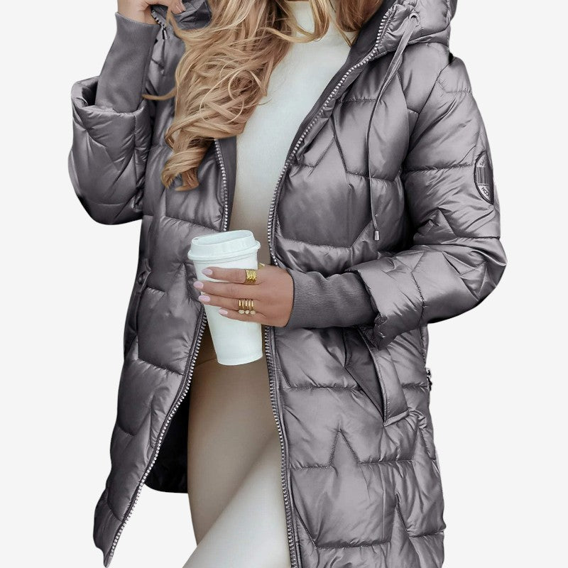 Maria – Langermet jakke med justerbar hette og lommer