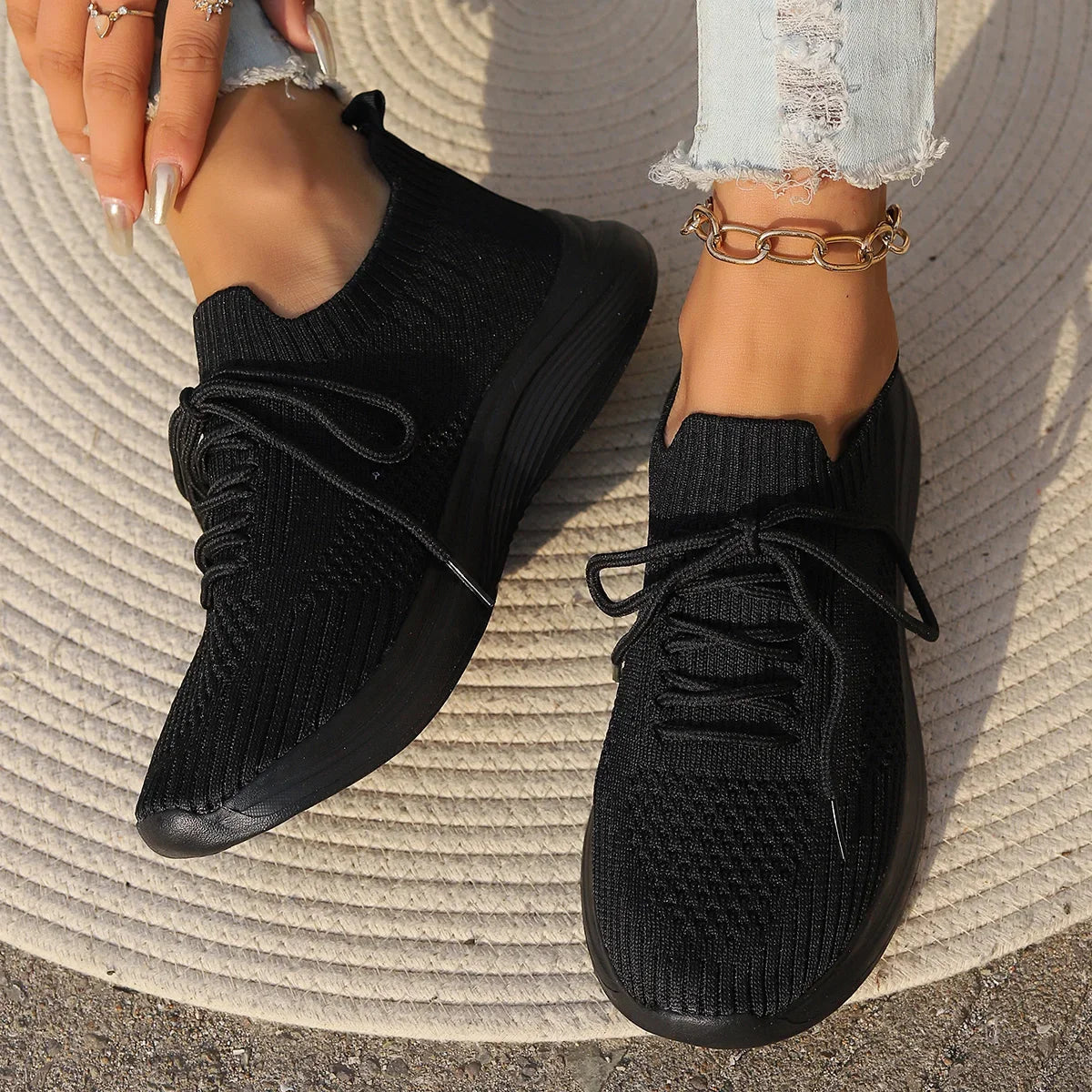 Olivia - Hybrid joggesko med snøring og slip-on med lettvektssåle